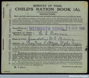 L0072435 Child's ration book (A), Ministry of Food